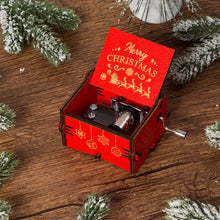 Load image into Gallery viewer, Wooden Carved Music Box Friends Mechanical Christmas Decoration New Year Christmas Gifts