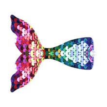 Load image into Gallery viewer, Girls' Sequin Hairpin Beauty Fishtail Style Dazzling Reversible Gradient Sequin Pearl Duckbill Clip Children's Hair Accessories