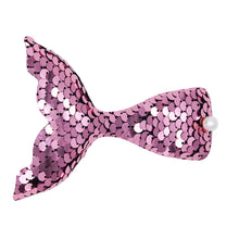 Load image into Gallery viewer, Girls' Sequin Hairpin Beauty Fishtail Style Dazzling Reversible Gradient Sequin Pearl Duckbill Clip Children's Hair Accessories