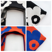 Load image into Gallery viewer, Knitted Colorful Flower Handbag Portable Large Capacity Knitted Woven Bag Casual Shoulder Bag Handbag