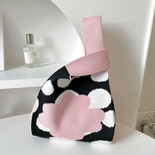 Load image into Gallery viewer, Cartoon Cute Panda Flower Knitted Shoulder Bag Handbag Casual Versatile Portable Wrist Bag Handbag for Women