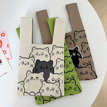 Load image into Gallery viewer, Cute Cat Head Knitted Handbag Soft Portable Shoulder Bag Knitted Bag Versatile Casual Large Capacity Knitted Handbag