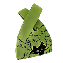 Load image into Gallery viewer, Cute Cat Head Knitted Handbag Soft Portable Shoulder Bag Knitted Bag Versatile Casual Large Capacity Knitted Handbag