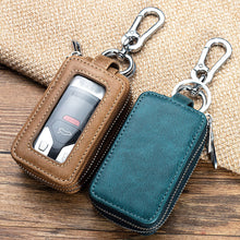 Load image into Gallery viewer, Car Key Case Leather Bag Wallet Housekeeper Holders Key Rings Home Key with Zipper Double-layer for Men & Women