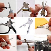 Load image into Gallery viewer, 1PC EDC Outdoor 6-In-1 Multi-Function Keychain Stainless Steel Mini Folding Knife Screwdriver Bottle Opener Outdoor Portable Tool