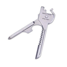 Load image into Gallery viewer, 1PC EDC Outdoor 6-In-1 Multi-Function Keychain Stainless Steel Mini Folding Knife Screwdriver Bottle Opener Outdoor Portable Tool
