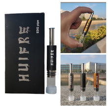 Load image into Gallery viewer, EDG Retractable Pipe Piston Tobacco Glass Tube Metal Strainer Dry Fired Cigarettes Set Tobacco Accessories For Men