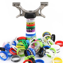 Load image into Gallery viewer, Rainbow Silicone Non-Slip Ring Road Sub-Pole Badminton Racket Jump Rope Bicycle Handle Stretchable Decorative Force Ring Fishing Rod Protection Accessories