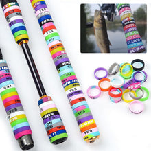 Load image into Gallery viewer, Rainbow Silicone Non-Slip Ring Road Sub-Pole Badminton Racket Jump Rope Bicycle Handle Stretchable Decorative Force Ring Fishing Rod Protection Accessories