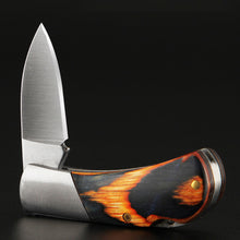 Load image into Gallery viewer, Raw Wood Handle Stainless Steel Knife Keychain Outdoor Portable Folding Fruit Knife Edc Emergency Pocket Mini Hanging Cutter