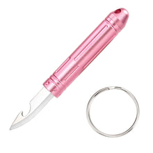Load image into Gallery viewer, EDC Stainless Steel Mini Tea Knife Outdoor Camping Portable Self-Defense Knife Multi-Function Express Cutter Bottle Opener Fruit Cutter Key Chain