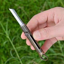 Load image into Gallery viewer, EDC Outdoor Portable Mini Crown Knife Removable Multi-Functional Brass Pendant High Hardness Sharp Self-Defense Small Tool