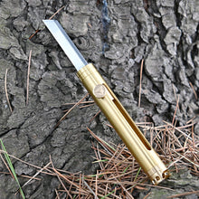Load image into Gallery viewer, EDC Outdoor Portable Mini Crown Knife Removable Multi-Functional Brass Pendant High Hardness Sharp Self-Defense Small Tool