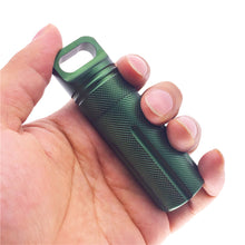 Load image into Gallery viewer, Outdoor Survival Equipment EDC Sealed Tank Portable Camping Mini Aluminum Alloy Water Bottle Emergency Medicine Storage Tank
