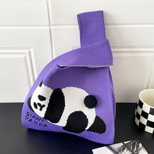 Load image into Gallery viewer, Vest Trendy Knit Cute Giant Panda One Shoulder Handbag Large Capacity Commuting Bag Female Bag with Hairball
