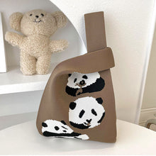 Load image into Gallery viewer, Cute Panda Knitted Bag Woolen Bag Fashion Simple Knitted Bag Shoulder Bag Casual Minimal Commuting Handbag