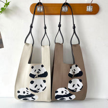 Load image into Gallery viewer, Cute Panda Knitted Bag Woolen Bag Fashion Simple Knitted Bag Shoulder Bag Casual Minimal Commuting Handbag