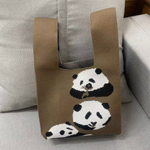 Load image into Gallery viewer, Cute Panda Knitted Bag Woolen Bag Fashion Simple Knitted Bag Shoulder Bag Casual Minimal Commuting Handbag