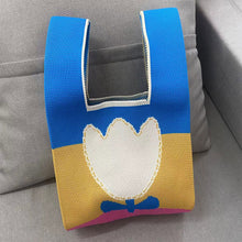 Load image into Gallery viewer, Flower Knitted Bag Large Capacity Tote Bag Vest Bag Single Shoulder Bag Woolen Knitted Tulip Women Commuter Bag