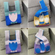 Load image into Gallery viewer, Flower Knitted Bag Large Capacity Tote Bag Vest Bag Single Shoulder Bag Woolen Knitted Tulip Women Commuter Bag