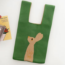 Load image into Gallery viewer, Bag Female Cartoon Rabbit Knitted One Shoulder Handbag Large Capacity Commuting Classroom Handbag Shopping Bag