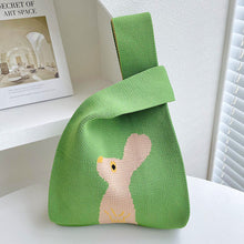 Load image into Gallery viewer, Bag Female Cartoon Rabbit Knitted One Shoulder Handbag Large Capacity Commuting Classroom Handbag Shopping Bag