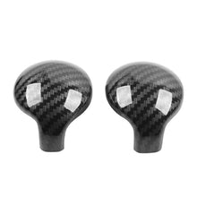 Load image into Gallery viewer, 2Pcs Carbon Fiber Car Interior Gear Shift Knob Trim Cover Red/Black For Ford Mustang 2015 - 2019