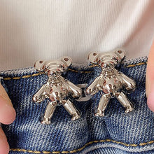 Load image into Gallery viewer, Detachable Bear Buckles for Jeans Pants Wasit Adjustable Tightening Alloy Buckle Hook Jean Trousers Waist DIY Clothing Accessories