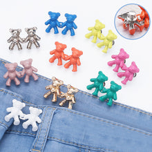 Load image into Gallery viewer, Detachable Bear Buckles for Jeans Pants Wasit Adjustable Tightening Alloy Buckle Hook Jean Trousers Waist DIY Clothing Accessories