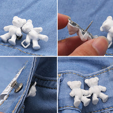 Load image into Gallery viewer, Detachable Bear Buckles for Jeans Pants Wasit Adjustable Tightening Alloy Buckle Hook Jean Trousers Waist DIY Clothing Accessories