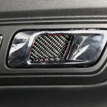 Load image into Gallery viewer, 2Pcs/4Pcs Car Interior Door Inner Handle Door Bowl Trim Cover Frame Carbon Fiber Sticker for Ford Mustang 2015-2022 Accessories