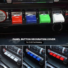 Load image into Gallery viewer, 4Pcs Car Interior Central Control Panel Button Decoration Modification Cover For 15-20 Ford Mustang