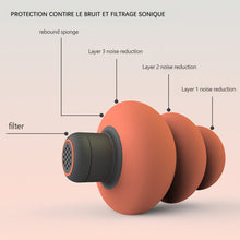Load image into Gallery viewer, Soft Portable Silicone Anti-Noise Earplugs Noise Reduction Earplugs Washable Reusable Sponge Sleeping Earplugs