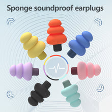 Load image into Gallery viewer, Soft Portable Silicone Anti-Noise Earplugs Noise Reduction Earplugs Washable Reusable Sponge Sleeping Earplugs