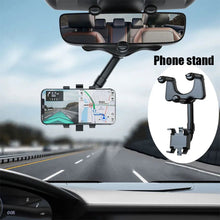 Load image into Gallery viewer, Rotatable and Retractable Car Phone Holder Rearview Mirror Driving Recorder Bracket DVR/GPS Mobile Phone Support with Cable
