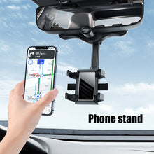 Load image into Gallery viewer, Rotatable and Retractable Car Phone Holder Rearview Mirror Driving Recorder Bracket DVR/GPS Mobile Phone Support with Cable