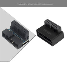 Load image into Gallery viewer, Computer Motherboard Header Adapter USB 3.0 19P/20P 90 Degree Desktop Converter Desktop Computer Accessories