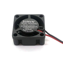 Load image into Gallery viewer, 2510 25MM 25x25x10MM Graphics card Cooling fan 5V 12V 24V m.2 SSD Fan with 2pin 3PIN