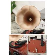 Load image into Gallery viewer, Desktop Music Box Turntable Shape Small Size Rotated Retro Style For Creative Decoration