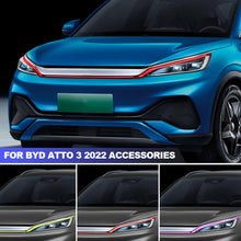 Load image into Gallery viewer, 3Pcs Car Light Eyebrow Sticker Decoration Modification Light Film For Byd Atto 3 2022 Accessories