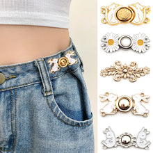 Load image into Gallery viewer, Detachable Button Adjustable Tightening Waist Clip Vintage Metal Cheongsam Fasten Buckle Skirt Pants DIY Clothing Accessories