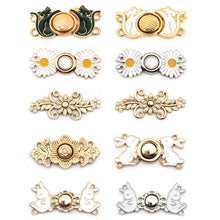 Load image into Gallery viewer, Detachable Button Adjustable Tightening Waist Clip Vintage Metal Cheongsam Fasten Buckle Skirt Pants DIY Clothing Accessories