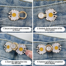 Load image into Gallery viewer, Detachable Button Adjustable Tightening Waist Clip Vintage Metal Cheongsam Fasten Buckle Skirt Pants DIY Clothing Accessories