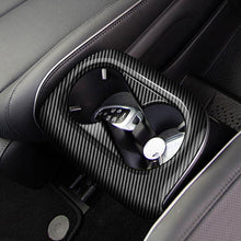 Load image into Gallery viewer, Carbon Fiber Car Center Console Water Cup Holder Decoration Cover Trim Stickers for Hyundai Aini Krypton 5 IONIQ 2022+