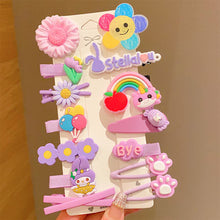 Load image into Gallery viewer, 14pcs/set Cute Children Hair Clips Sweet Cartoon Strawberry Bear Hairpin Bangs Hairpin Headwear Hair Accessories