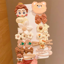 Load image into Gallery viewer, 14pcs/set Cute Children Hair Clips Sweet Cartoon Strawberry Bear Hairpin Bangs Hairpin Headwear Hair Accessories