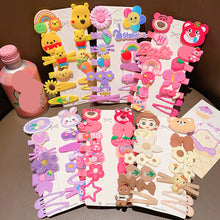 Load image into Gallery viewer, 14pcs/set Cute Children Hair Clips Sweet Cartoon Strawberry Bear Hairpin Bangs Hairpin Headwear Hair Accessories