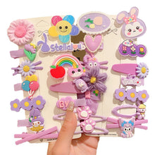 Load image into Gallery viewer, 14pcs/set Cute Children Hair Clips Sweet Cartoon Strawberry Bear Hairpin Bangs Hairpin Headwear Hair Accessories