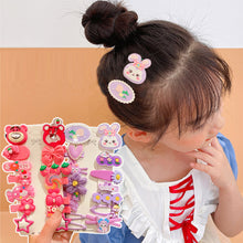 Load image into Gallery viewer, 14pcs/set Cute Children Hair Clips Sweet Cartoon Strawberry Bear Hairpin Bangs Hairpin Headwear Hair Accessories