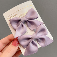 Load image into Gallery viewer, 2pcs/set Children Bowknot Hair Clips Multicolored Cute Fabric Bowknot Hairpin Hair Accessories Headwear